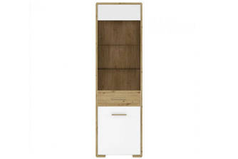 Вітрина REG1W1D_L/P Бука в вітальню, дитячу німфея альба /дуб артезіан БРВ Україна
