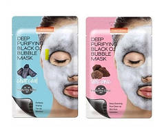 Purederm Black O2 Bubble Mask Киснева тканинна маска