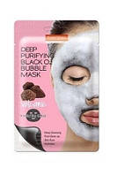 Purederm Black O2 Bubble Mask Киснева тканинна маска Вулканічна глина (Volcanic)