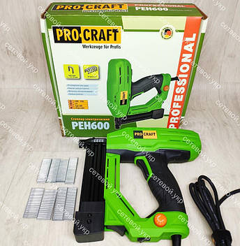 Електричний степлер PROCRAFT PEH600 (цвях, скоба, фото 1