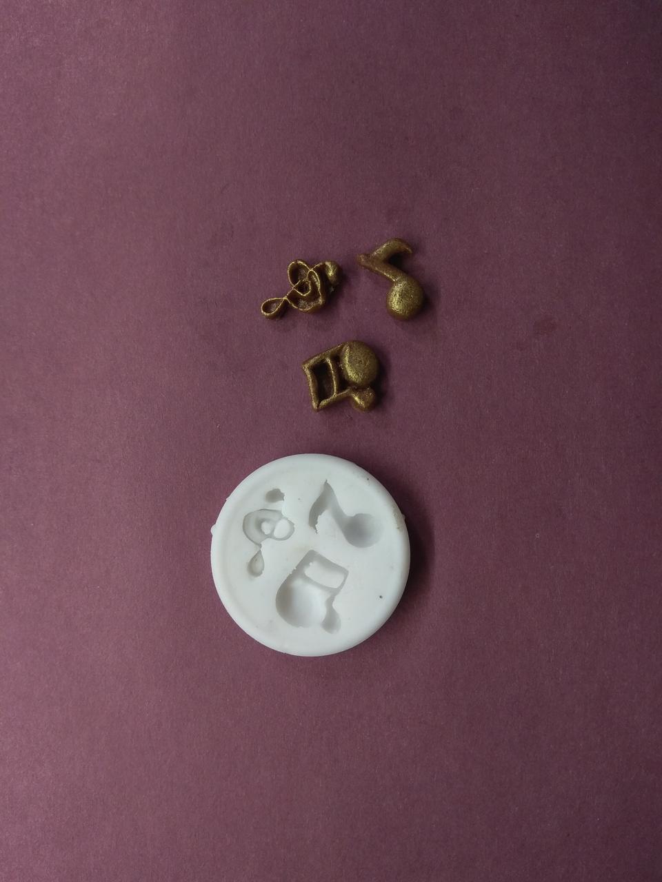 Силиконовый молд "ноты" мини, фото 1