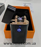 Запальничка електроімпульсна сенсорна USB Lighter 5402 з двома перехресними блискавками