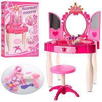 Трюмо дитяче ігрове 661-20, р/у (чарівна паличка), стільчик, фен, музика, світло, аксесуари, MP3 вхід
