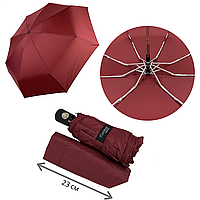 Женский складной зонт-автомат с однотонным куполом от Flagman-The Best, бордовый, 0517-5