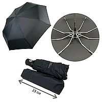 Жіноча складна парасоля-автомат з однотонним куполом від Flagman-The Best, чорний, 0517-7