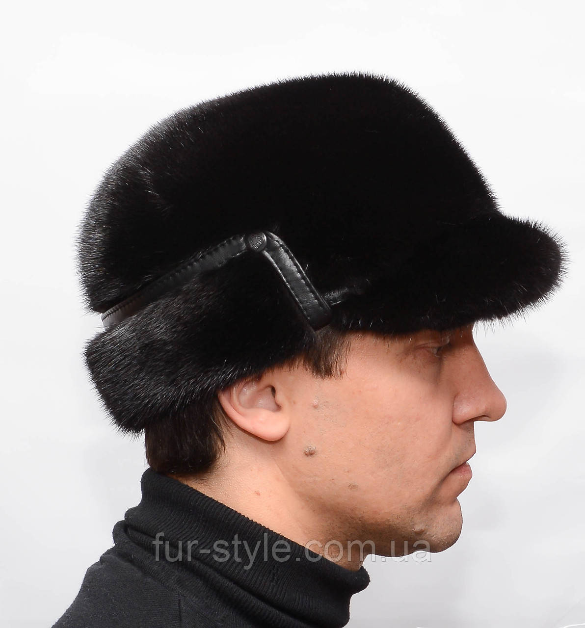 Мужская зимняя шапка из натурального меха норки "Конфедератка" - фото 10 - id-p347544737
