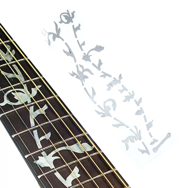 Стикери маркери інкрустація для накладки грифа електрогітари Ibanez Gibson хром