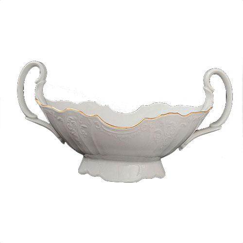 Фруктовниця Thun Bernadotte (Обведення золото) з ручками довжина 26,5 см фарфор (311011M з), фото 1