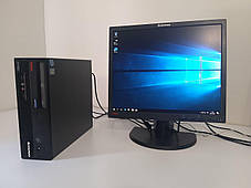 Lenovo ThinkCentre M57p SFF / Intel Core 2 Quad Q6600 (4 ядра по 2.4 GHz) / 8 GB DDR2 / 500 GB HDD / DVD-RW + Lenovo L1900PA / 19" (1280x1024) TFT TN, фото 3