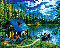 Картина по номерам Ночь на озере, Rainbow Art (GX34418) 40х50 см.