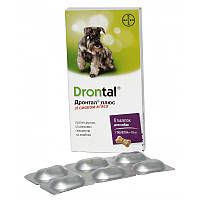 Дронтал Плюс Drontal Plus таблетки со вкусом мяса от глистов для собак, 1 таблетка