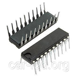 К555АП4 (аналог SN74LS241) DIP-20 два чотириканальні формувачі з трьома станами на виході., фото 1