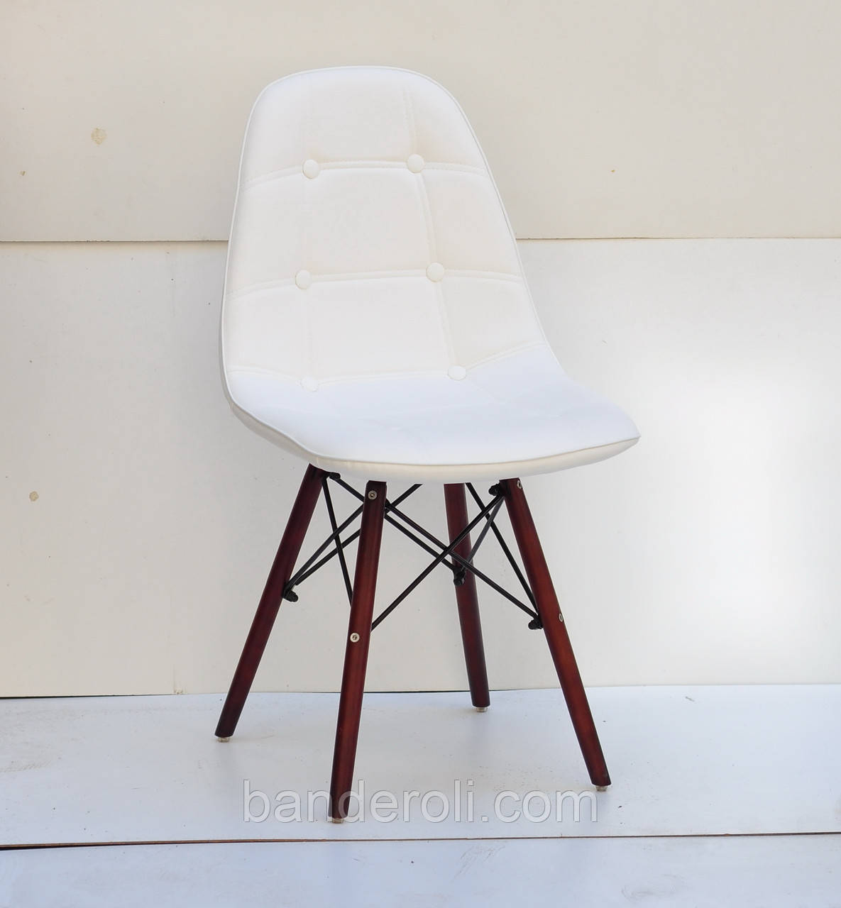 СТІЛЕЦЬ ALEX - W білий ЕКОШКІРА, фото 1