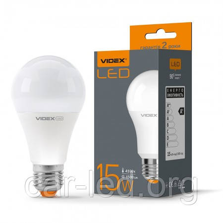 LED лампа VIDEX A65e 15W E27 4100K 220V
