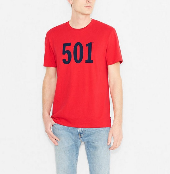 Чоловіча футболка Levis 501 Tee — Crimson