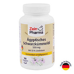 Олія насіння чорного кмину, 500 мг, 180 капсул, ZeinPharma