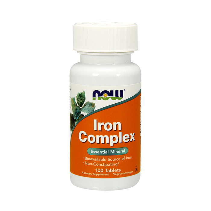 Залізо NOW Iron Complex 100 таб