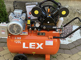 Компресор повітряний ремінною LEX LXAC280-120 5500 Вт 880 л/хв