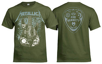 Футболка METALLICA Hammett Ouija Guitar оливкова, фото 1