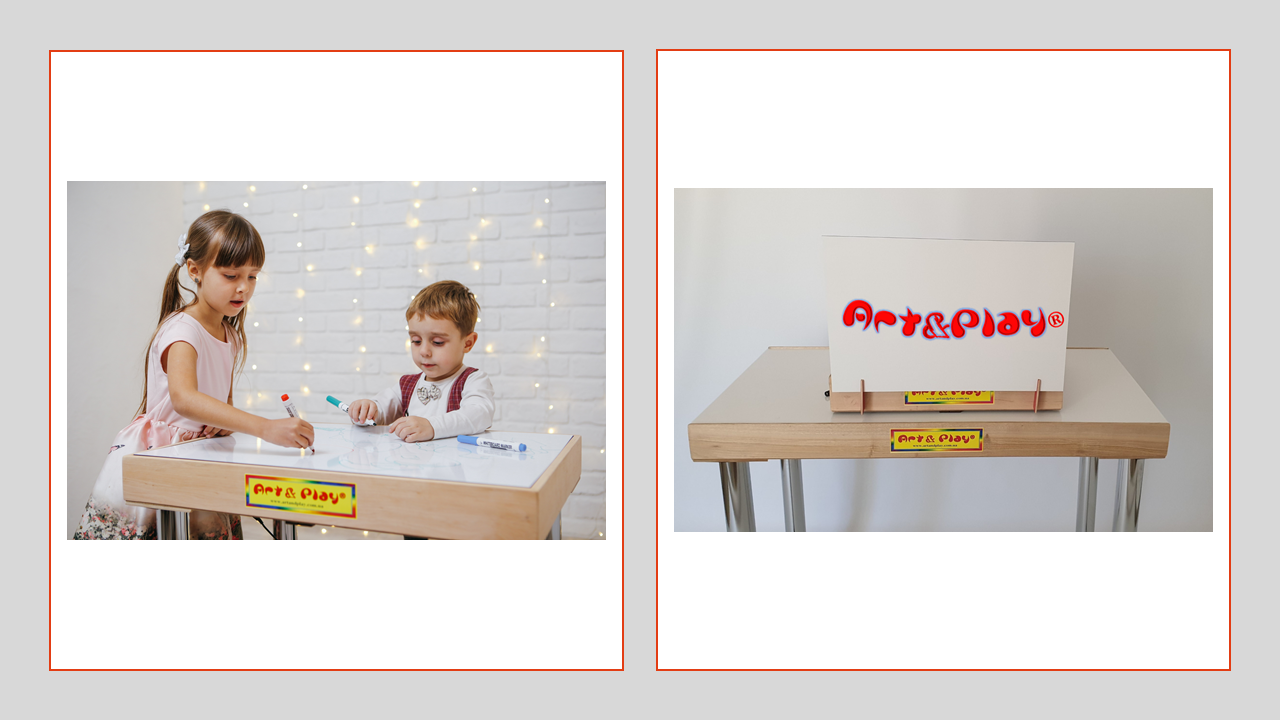 Двостороння кришка-мольберт 70Х50см Art&Play®, фото 1