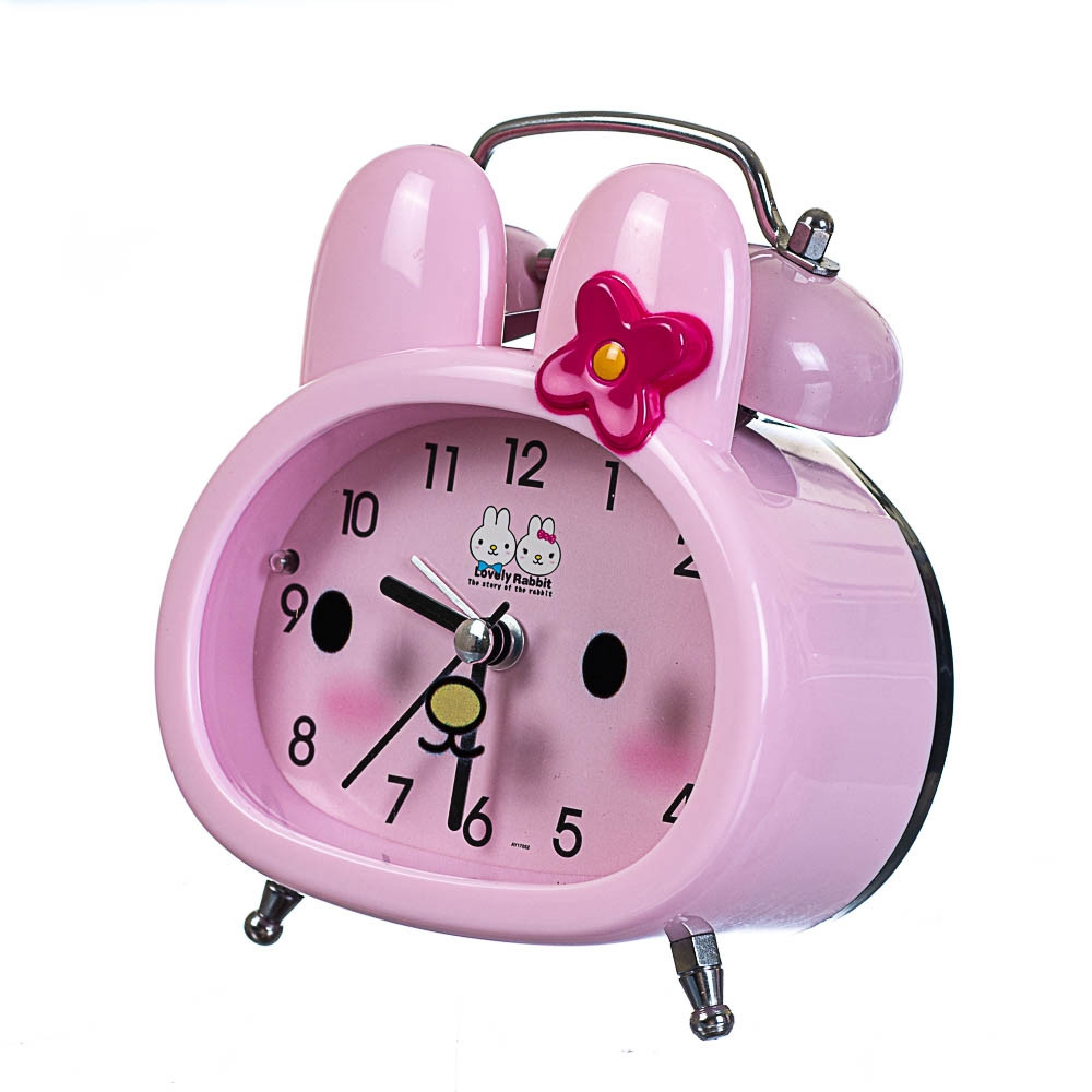 Дитячий годинник будильник Lefard Зайчик 10х12х5 см 12008-008-B
