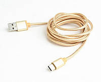 Кабель USB2.0-Type-C 1.8м Cablexpert, золотистий (CCB-mUSB2B-AMCM-6-G) (код 100835)
