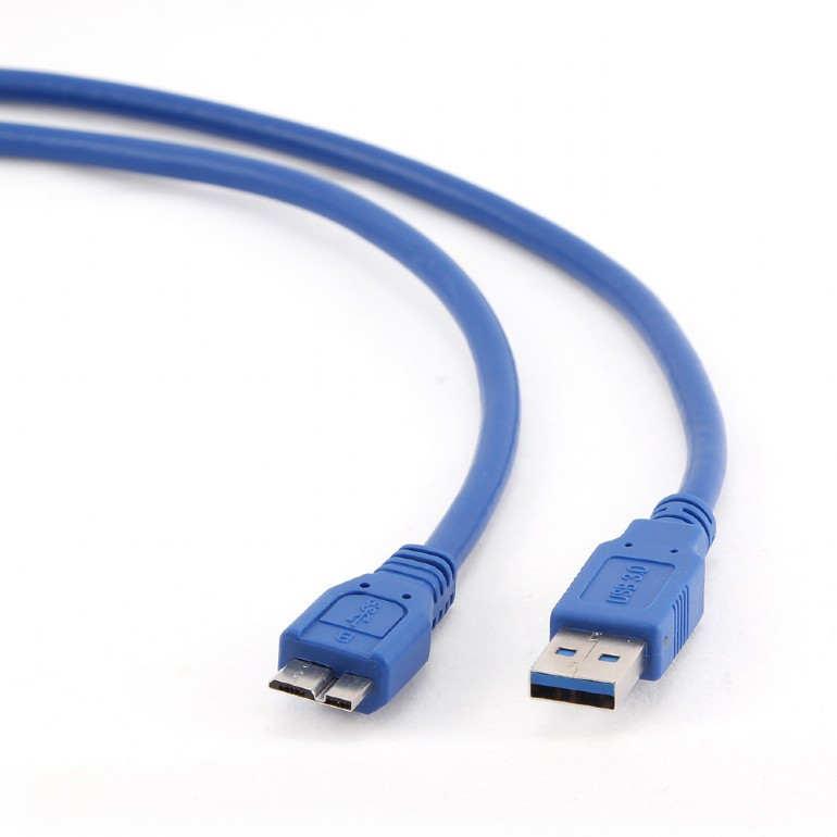 Кабель USB3.0-microB 0.5м Cablexpert, синій (CCP-mUSB3-AMBM-0.5M)  (код 80422)