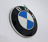 Емблема, логотип BMW на капот і кришку багажника 82мм ОРИГІНАЛ (новий), фото 2