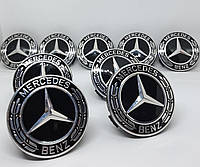 Крышка эмблема заглушка колпачок крышки диска Mercedes Benz черный