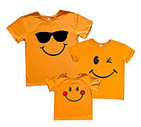 Комплект сімейних футболок family look - Смайлики - футболки фемілі лук