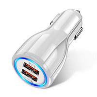 Автомобільний зарядний пристрій Quick Charge 3.1 USB 2 port WE43124 Білий