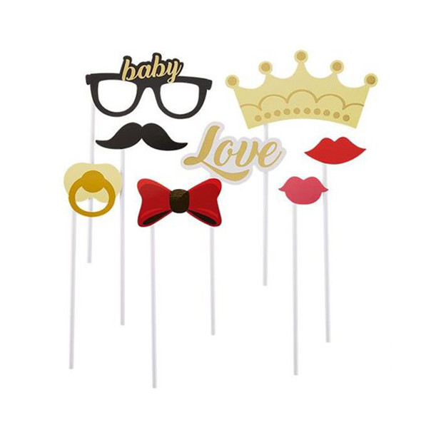 Набір фотоаксесуарів, маски на паличках для свята, Melinera, реквізит для фотозони, фото 1