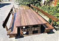 Деревянная мебель из массива сосны 5000х1200 составная от производителя, комплект Furniture set - 33