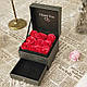 Подарункова коробка з трояндами і відділенням під прикраса , мило з троянд, мильні троянди., фото 2