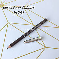 Олівець для очей темно-коричневий Cascade of Colours 201