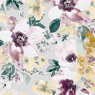 Меблева тканина Amelia Violet 370456/2004, велюр з принтом