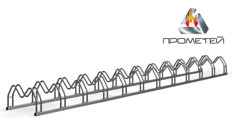 Велопарковка фігурна багатосекційна, 12 секцій