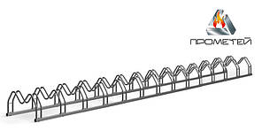Велопарковка фігурна багатосекційна, 14 секцій