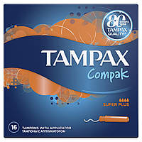 Тампони Tampax Compak Super Plus Duo 16шт з аплікатором