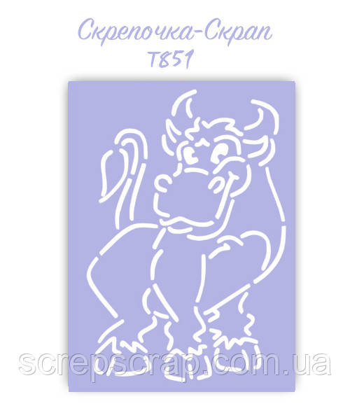 Трафарет для пряників бик