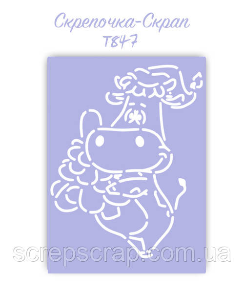 Трафарет для пряников бык