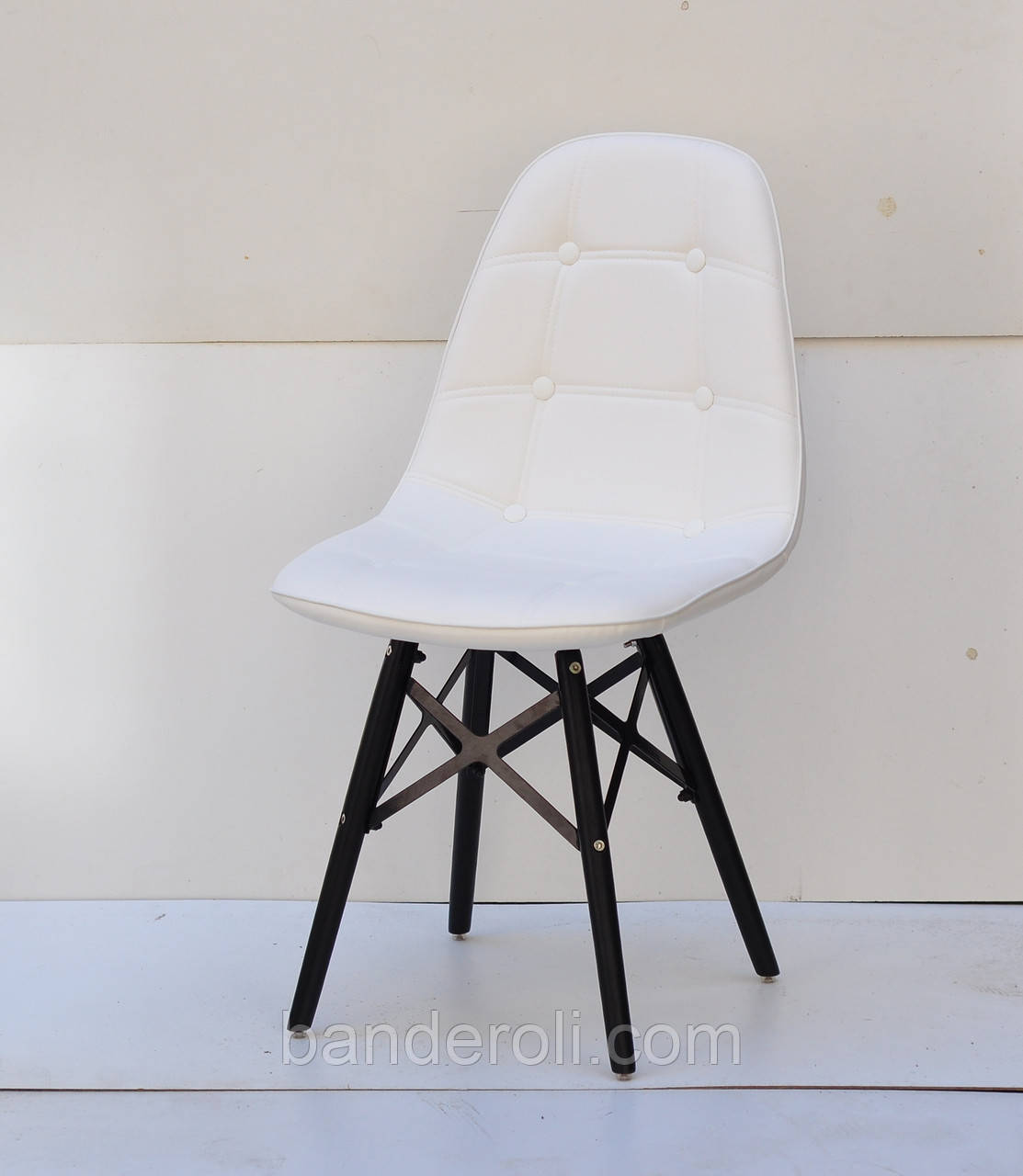 СТІЛЕЦЬ ALEX XXL -BK екокожа білий, фото 1