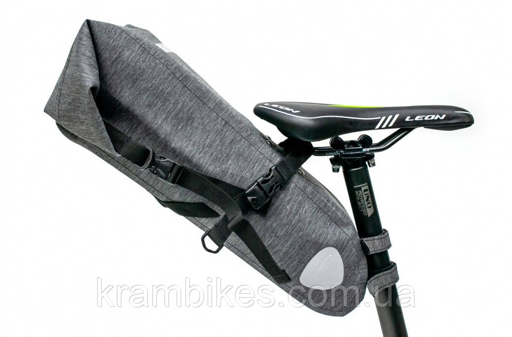 Велосумка-байкпакінг BRAVVOS A2-402 під сідло 62x14x14см сіра