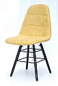 Стілець ALEX Q - BK шеніл ЖОВТИЙ G-100, фото 2