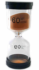 Годинник пісочний 60 хв жовтогарячий пісок (13х5,5х5,5 см)