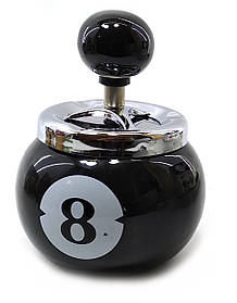 Попільничка з кришкою керамічна "Більярдна куля" (13,5х9,5х9,5 см)