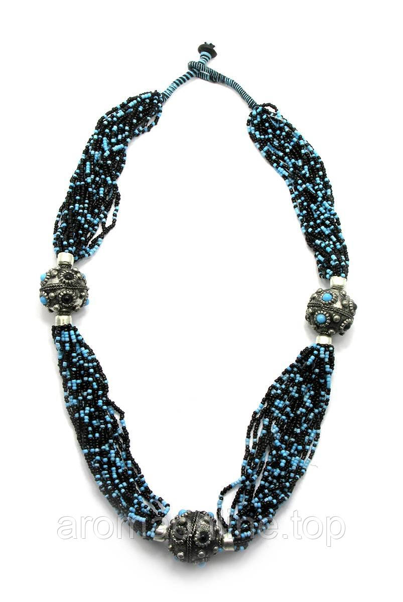 Намисто з бісеру та металу (35 см), фото 1