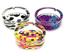 Пепельниця скляна кругла (G13) (d-13,h-4,5 см)