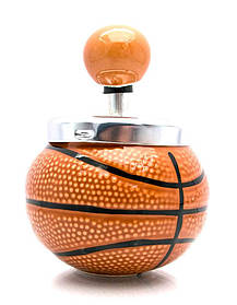 Попільничка з кришкою керамічна "Баскетбольний м'яч" (13,5х9,5х9,5 см)