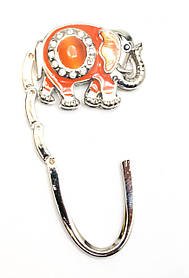 Сумкотримач для жіночої сумочки "Слон-замок" жовтогарячий (7,5х5х1,5 см)